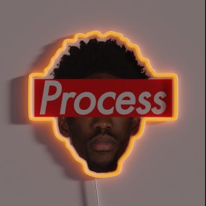Joel Embiid Philadelphia 76ers Process RGB Neon Sign