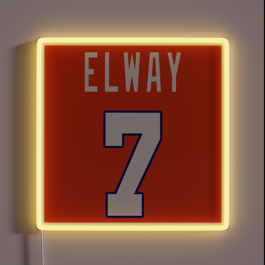 John Elway RGB Neon Sign John Elway RGB Neon Sign