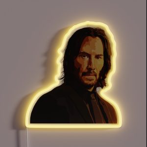 John Wick Fanart Drawing RGB Neon Sign