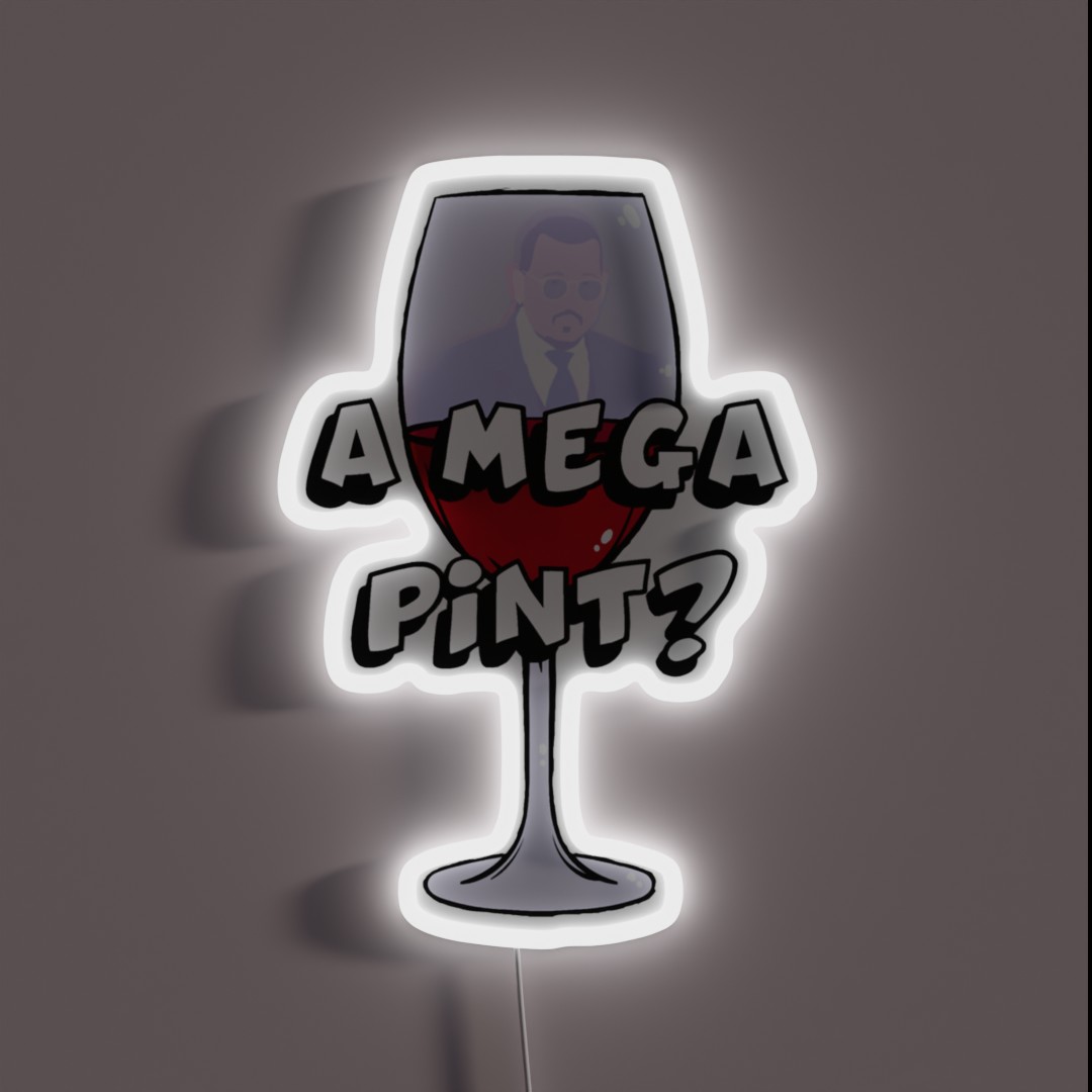 Johnny Depp A Mega Pint RGB Neon Sign Johnny Depp A Mega Pint RGB Neon Sign