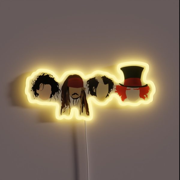 Johnny Depp Characters RGB Neon Sign