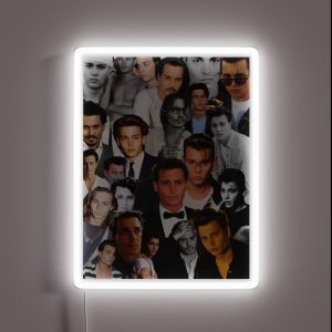 Johnny Depp Collage RGB Neon Sign