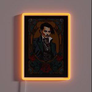 Johnny Depp Digital Painting RGB Neon Sign