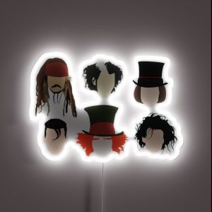 Johnny Depp Famous Characters RGB Neon Sign