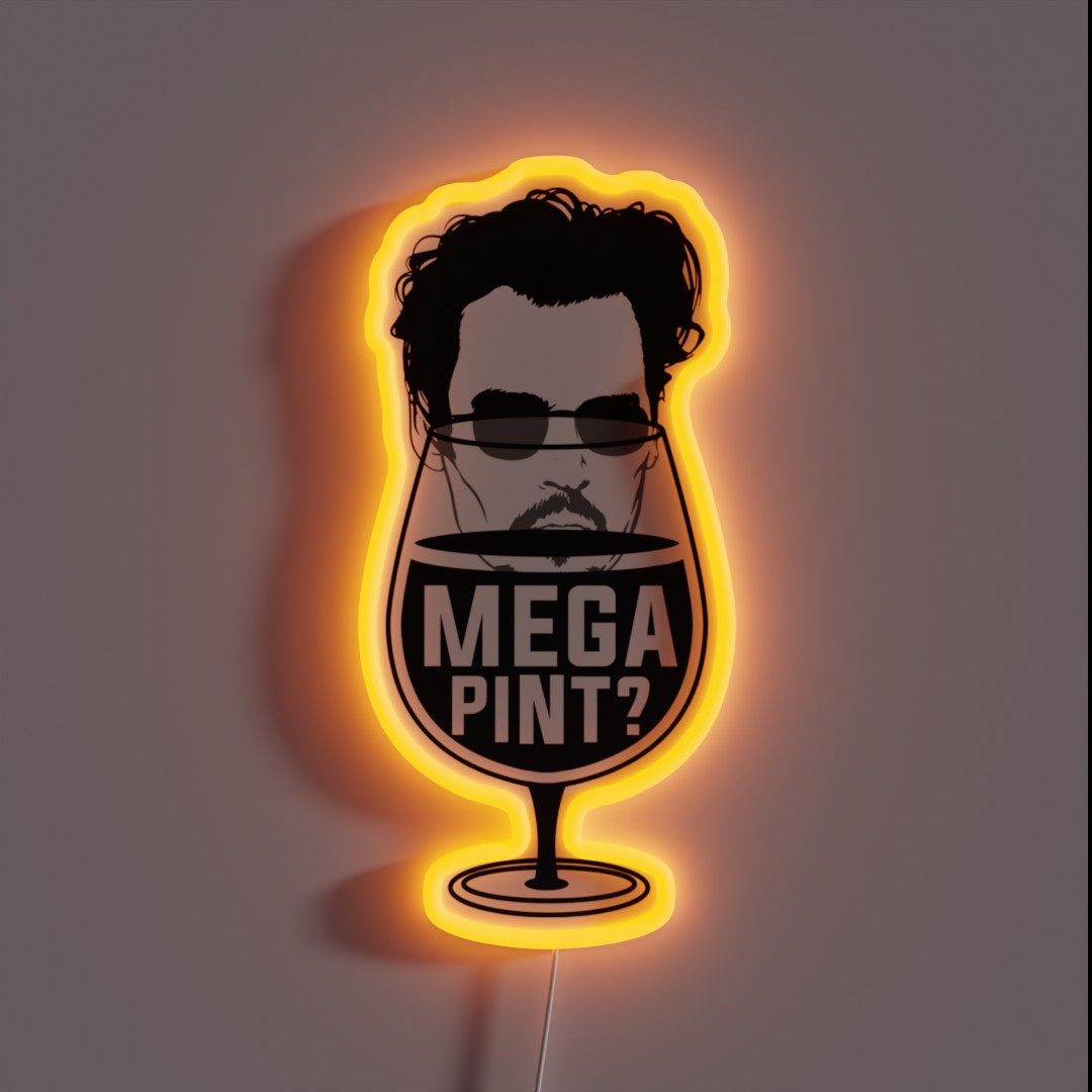 Johnny Depp Mega Pint RGB Neon Sign Johnny Depp Mega Pint RGB Neon Sign
