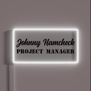 Johnny Hamcheck Project Manager RGB Neon Sign Johnny Hamcheck Project Manager RGB Neon Sign