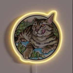 Jolakotturinn The Yule Cat RGB Neon Sign