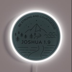 Joshua 1 9 Adventure Blue RGB Neon Sign Joshua 1 9 Adventure Blue RGB Neon Sign