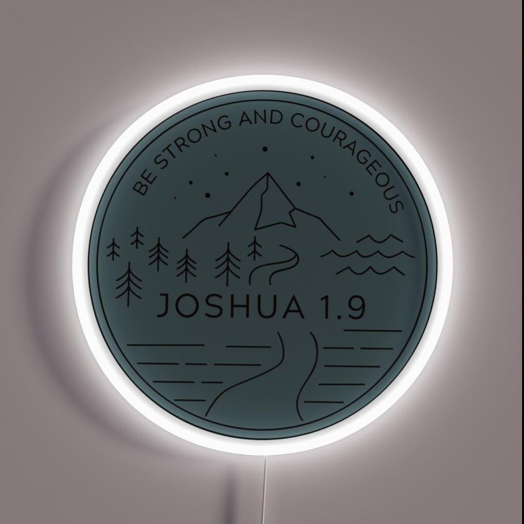 Joshua 1 9 Adventure Blue RGB Neon Sign Joshua 1 9 Adventure Blue RGB Neon Sign