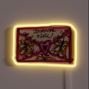 Journal Girl Envelope RGB Neon Sign