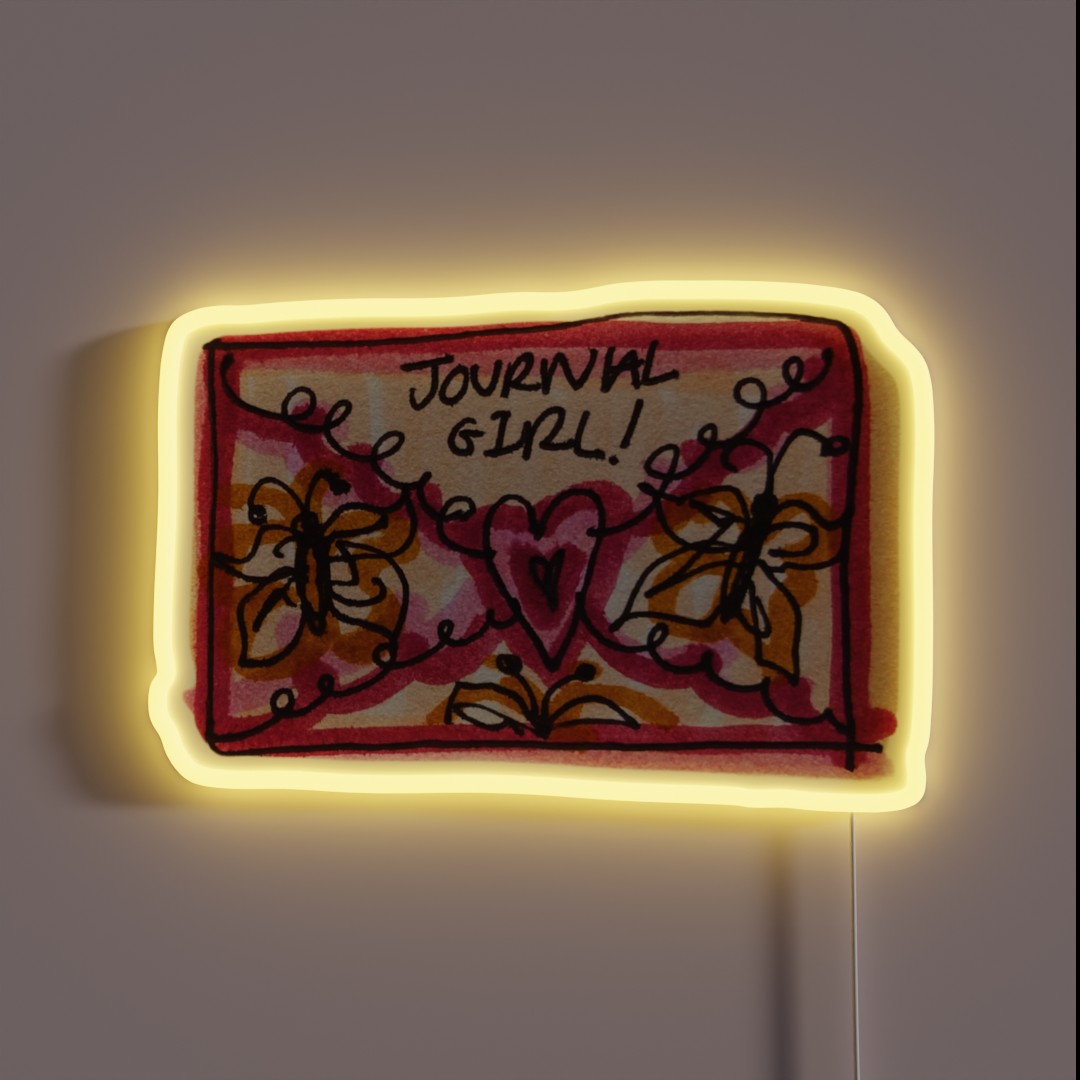 Journal Girl Envelope RGB Neon Sign Journal Girl Envelope RGB Neon Sign