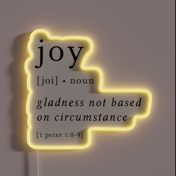 Joy Definition RGB Neon Sign
