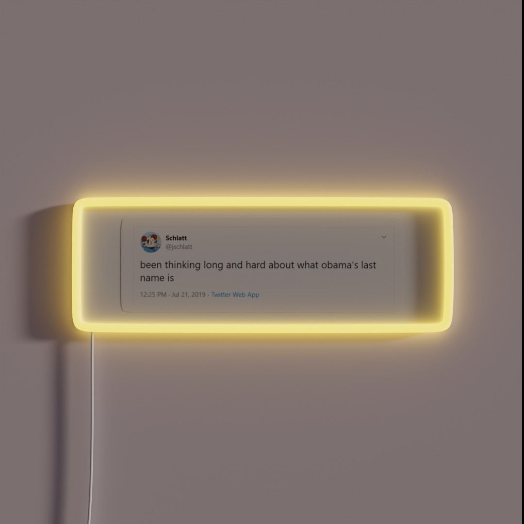 Jschlatt Tweet RGB Neon Sign Jschlatt Tweet RGB Neon Sign