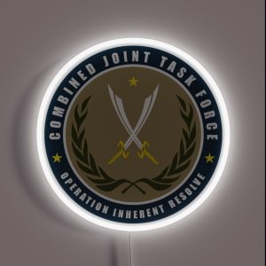 JTF Joint Task Force Operation Inherent Resolve RGB Neon Sign