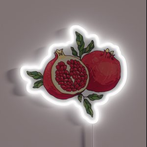 Juicy Pomegranate Fruits RGB Neon Sign Juicy Pomegranate Fruits RGB Neon Sign