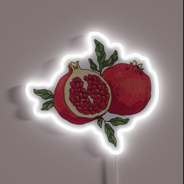 Juicy Pomegranate Fruits RGB Neon Sign