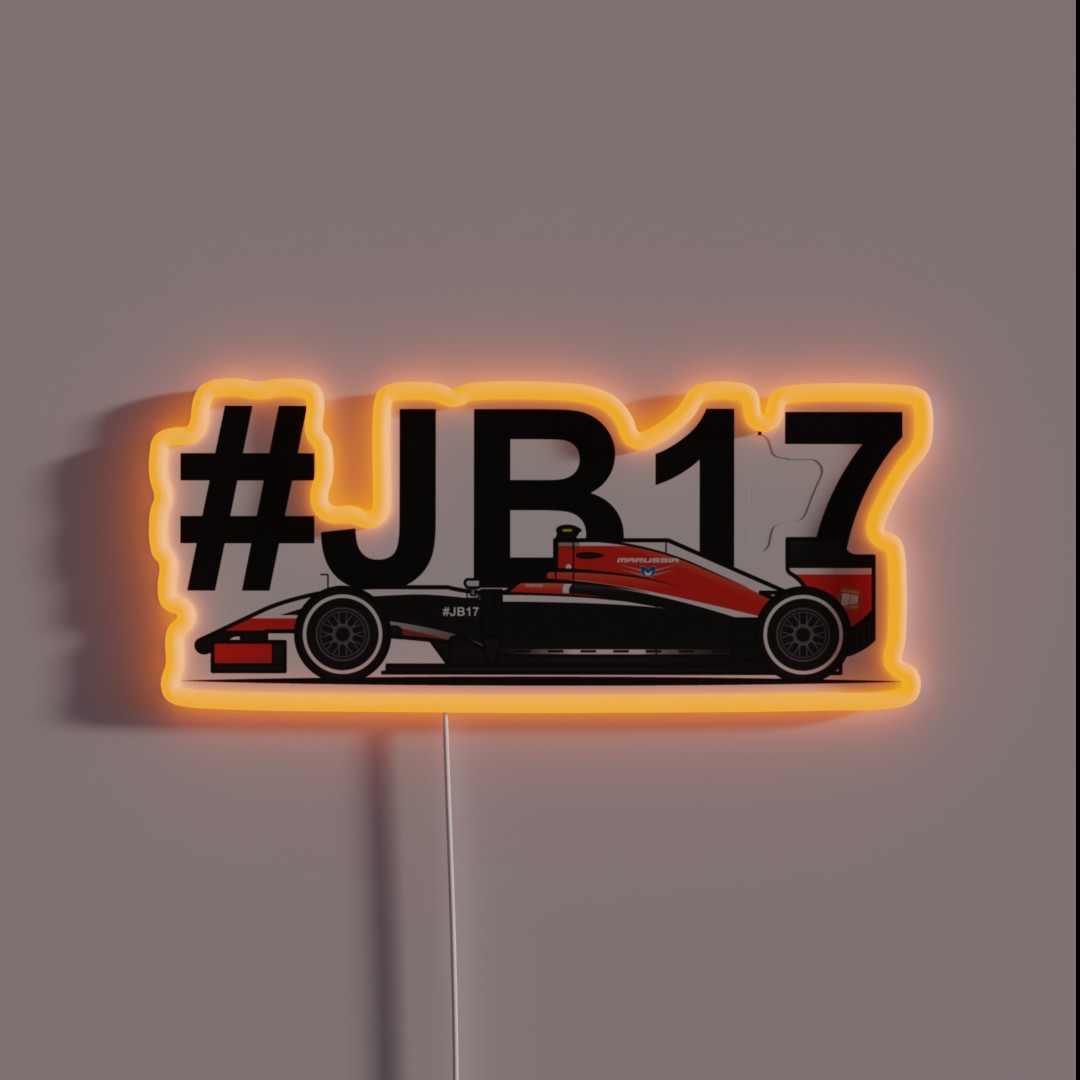 Jules Bianchi 17 MR03 RGB Neon Sign Jules Bianchi 17 MR03 RGB Neon Sign