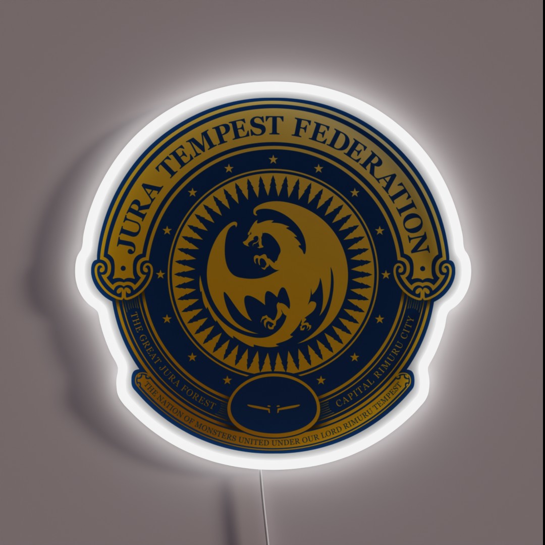 Jura Tempest Federation Seal RGB Neon Sign Jura Tempest Federation Seal RGB Neon Sign