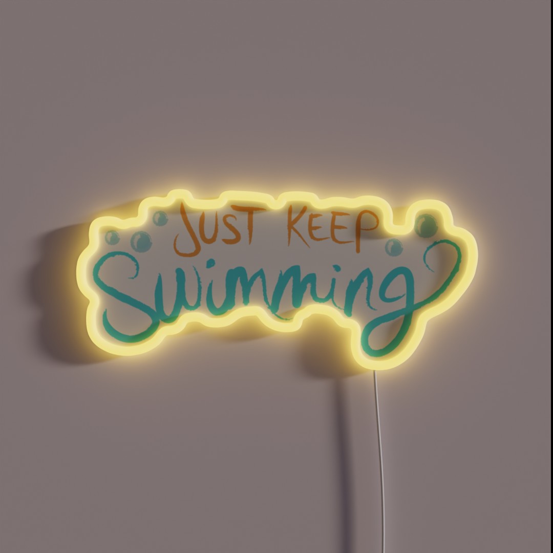 Just Keep Swimming RGB Neon Sign Just Keep Swimming RGB Neon Sign