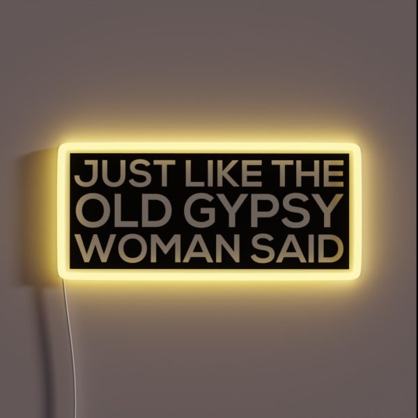 Just Like The Old Gypsy Woman Said RGB Neon Sign