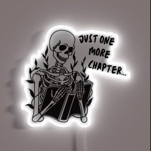 Just One More Chapter Skeleton RGB Neon Sign
