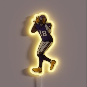 Justin Jefferson Celebration RGB Neon Sign
