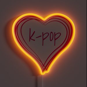 K Pop Heart Cute K Pop Gift RGB Neon Sign