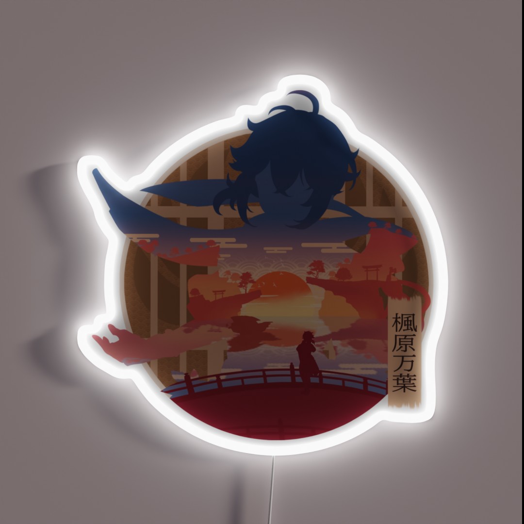 Kaedehara Kazuha Ascended Vision RGB Neon Sign Kaedehara Kazuha Ascended Vision RGB Neon Sign