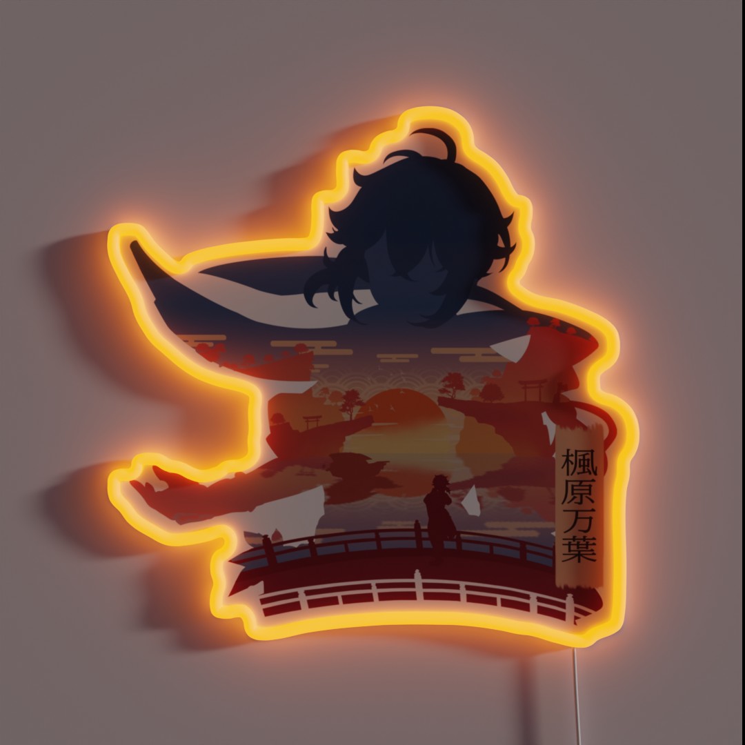 Kaedehara Kazuha Vision RGB Neon Sign Kaedehara Kazuha Vision RGB Neon Sign