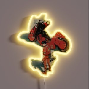Kaneda And His Bike RGB Neon Sign