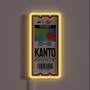 Kanto Airplane Ticket RGB Neon Sign