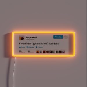 Kanye Tweet RGB Neon Sign