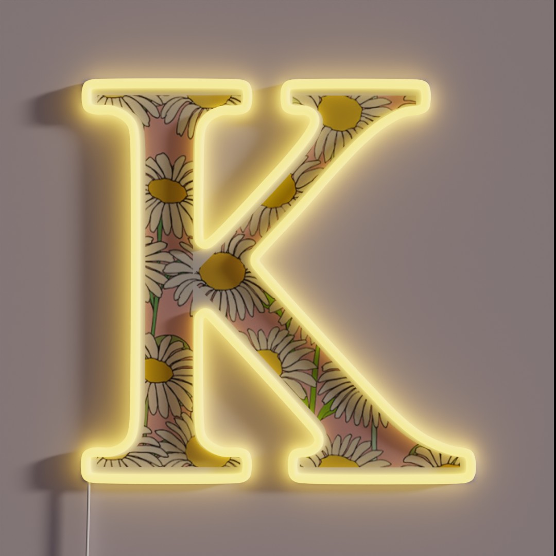 Kappa K Daisies RGB Neon Sign Kappa K Daisies RGB Neon Sign