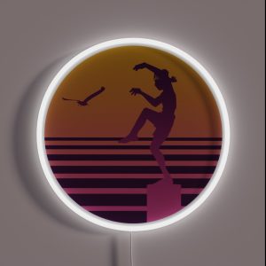 Karate Kid 80s Sunset RGB Neon Sign