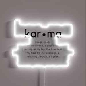 KARMA Definition RGB Neon Sign