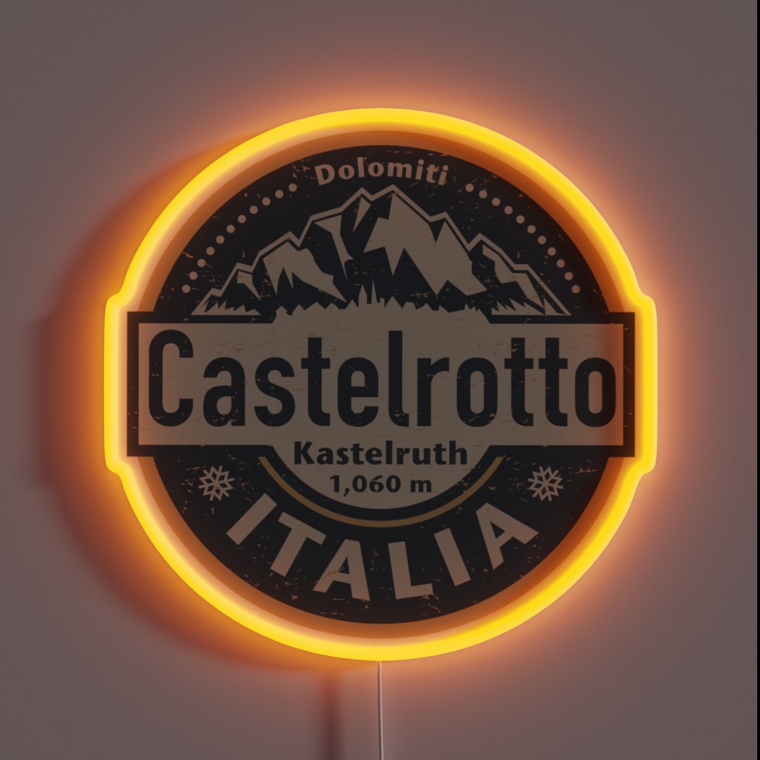Kastelruth Castelrotto Italy RGB Neon Sign Kastelruth Castelrotto Italy RGB Neon Sign