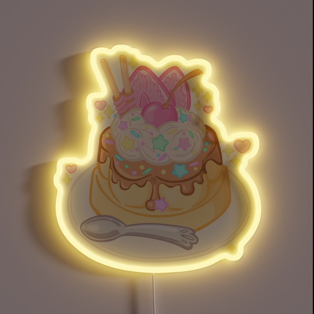 Kawaii Cutecore Japanese Pudding RGB Neon Sign Kawaii Cutecore Japanese Pudding RGB Neon Sign