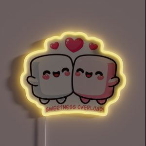 Kawaii Marshmallows Sweetness Overload RGB Neon Sign