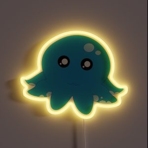 Kawaii Octopus Blue RGB Neon Sign Kawaii Octopus Blue RGB Neon Sign
