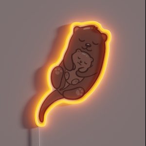 Kawaii Otter Parent And Baby Mom Or Dad RGB Neon Sign Kawaii Otter Parent And Baby Mom Or Dad RGB Neon Sign