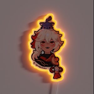 Kazuha And Scara Cat RGB Neon Sign Kazuha And Scara Cat RGB Neon Sign