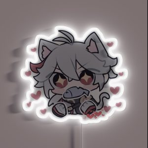 Kazuha Genshin Impact Hearts RGB Neon Sign