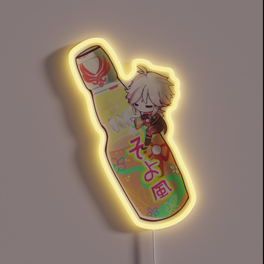 Kazuha With Ramune RGB Neon Sign Kazuha With Ramune RGB Neon Sign