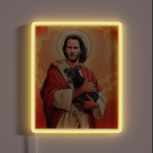 Keanu Christ W Dog RGB Neon Sign Keanu Christ W Dog RGB Neon Sign
