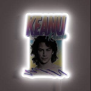 Keanu Reeves 90s Styled Aesthetic Design Halloween Christmas John Wick Classic RGB Neon Sign
