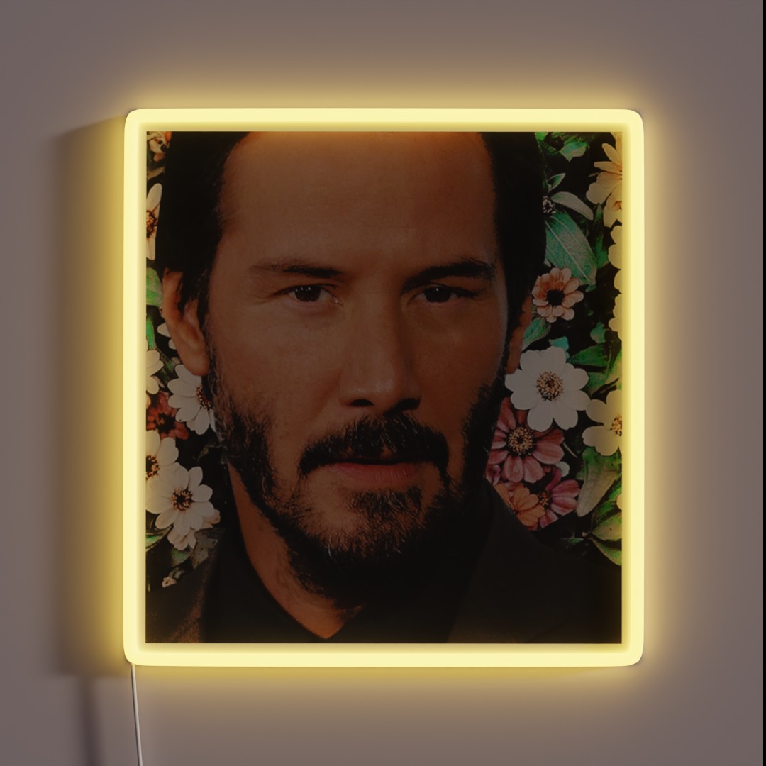 Keanu Reeves Flower Collection RGB Neon Sign Keanu Reeves Flower Collection RGB Neon Sign