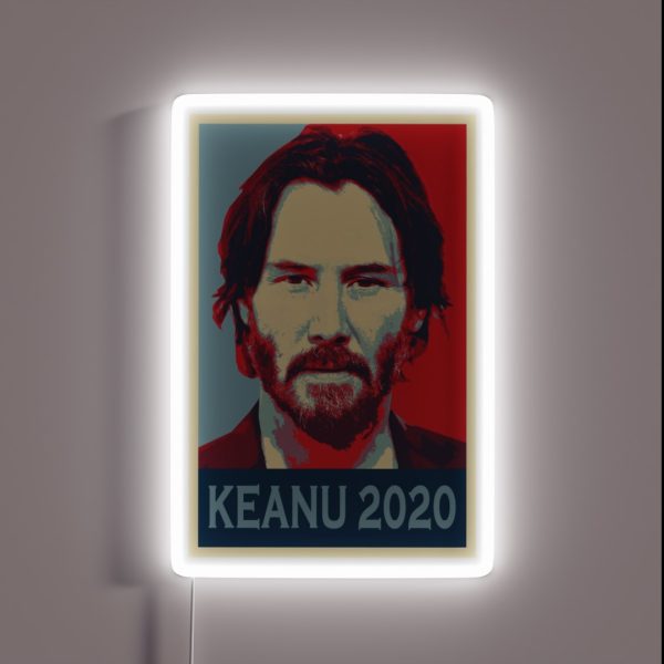 Keanu Reeves For President Halloween RGB Neon Sign