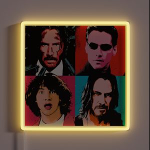 Keanu Reeves Halloween Christmas Wick Warhol Classic RGB Neon Sign