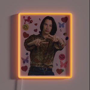 Keanu Reeves ICONIC 90s Teen Mag RGB Neon Sign Keanu Reeves ICONIC 90s Teen Mag RGB Neon Sign
