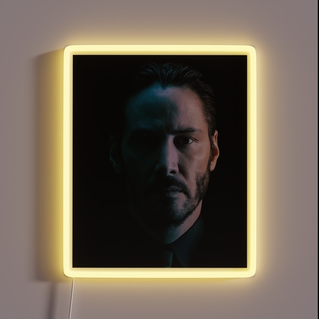 Keanu Reeves Poster Classic RGB Neon Sign Keanu Reeves Poster Classic RGB Neon Sign
